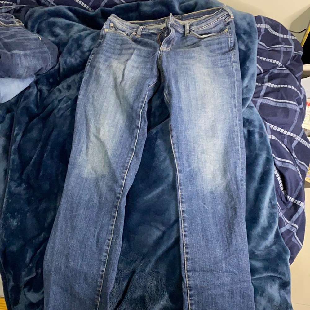 Blue straight jeans